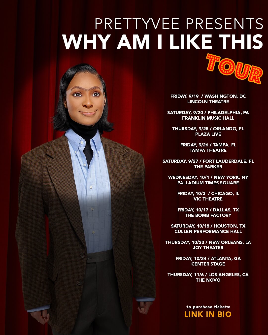 Pretty Vee Why Am I Like This Tour Poster